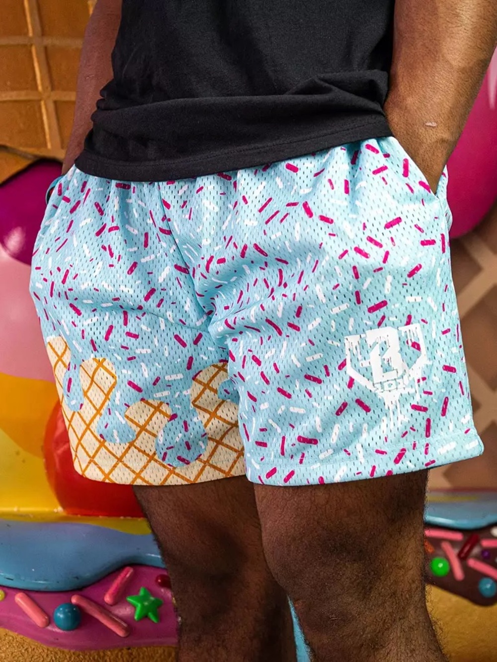 Baseball Lifestyle B101 Youth Ice Cream Shorts Cotton Candy Youth L A237